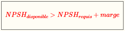 calcul de la NPSH